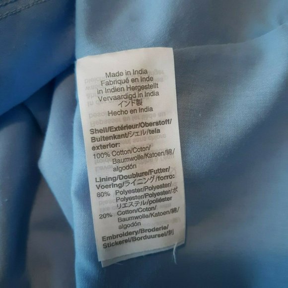 J. Crew Women's Light Blue Eyelet Lace Shirt Dress - Picture 7 of 8